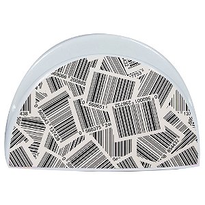PORTA GUARDANAPOS PORCELANA BARCODE PRETO E BRANCO