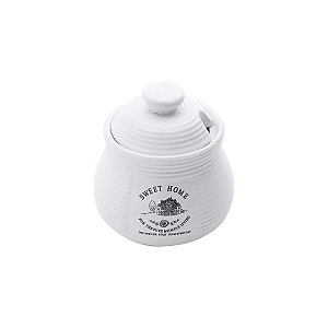 AÇUCAREIRO DE PORCELANA C/TAMPA 300ML
