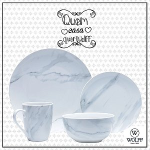 APARELHO DE JANTAR 16PC DE PORCELANA MARBLE
