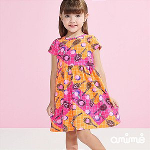 Vestido Infantil Xadrez Vermelho da Minnie - Animê - Alecrim Kids