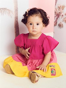 Vestido Infantil Xadrez Vermelho da Minnie - Animê - Alecrim Kids