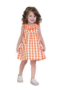 Vestido Infantil Xadrez Vermelho da Minnie - Animê - Alecrim Kids