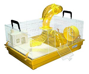 Gaiola para Hamster e Pequenos Roedores Montada - Play Ground Labirinto  Amarelo