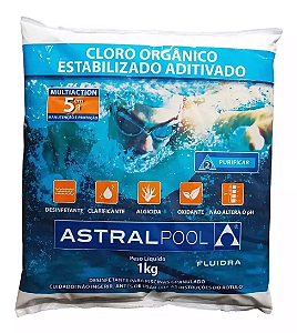 Kit - 01 Clorador Flutuante + 04 Pastilhas Cloro 5 Em 1 ASTRAPOOL