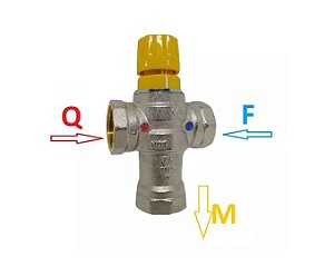 Válvula Misturadora Termostática 1 Solar 10 Bar 30-65ºc