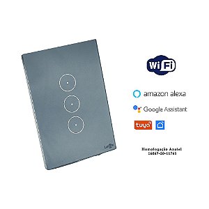 Interruptor Touch Tok Glass 3 Pad Wi-fi 4x2
