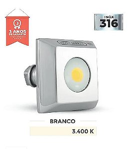 Refletor Inox Maxx LED RGB 10w Quadrado Monocromatico 3400 K- Mont Serrat