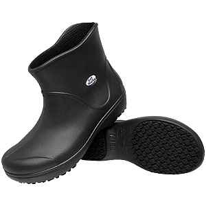 Bota Cano Curto Antiderrapante Soft Works Preta  BB85 CA 37390