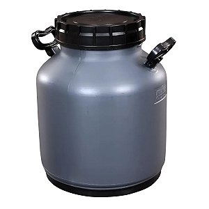Vasilhame Latão De Leite 30 Litros Tambor Balde Largo Bombona Cinza