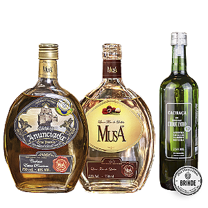 Kit Presente MusA — Cachaça Anunciada + Licor de Lichia + Brinde Chiquinho