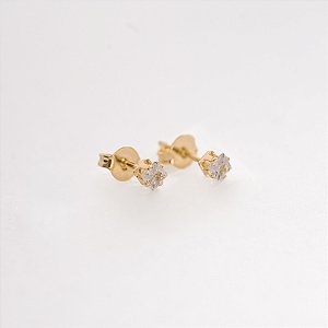 Brincos Micro Ponto de Luz Banhado Ouro 18k