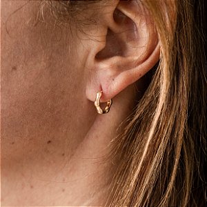 Brinco Bambu Banhado Ouro 18k