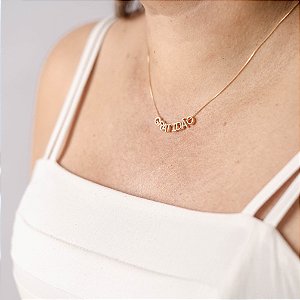 Colar Gratidão Banhado Ouro 18k