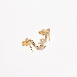 Brincos Salto Alto Banhado Ouro 18k