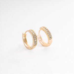 Brincos Argola Monalisa Banhado Ouro 18k