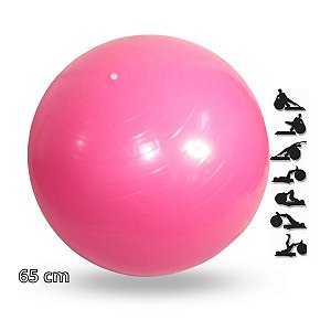 Bola fitness para pilates yoga vida saudável rosa 65cm
