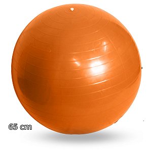 Bola de pilates com 65cm de diâmetro na cor laranja dasshaus