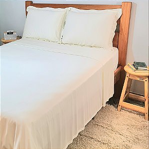 Jogo de Cama Completo Fibra de Bambu 300 Fios  | Queen