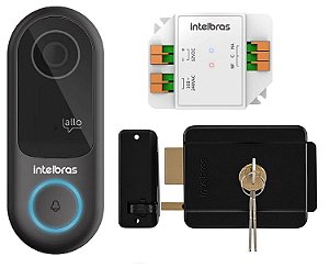 Vídeo Porteiro Wi-fi Intelbras + Módulo+fechadura P/ Portão