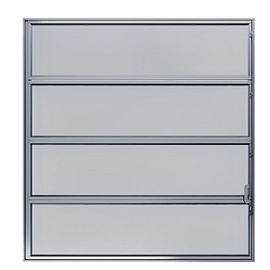 Vitro 80x80 - Aluminio Brilhante - Modelo Janela Basculante