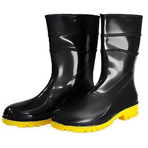 Bota Preta Sola Amarela 41