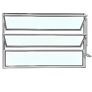 Vitro 60x100 - Aluminio Branco - Modelo Janela Basculante
