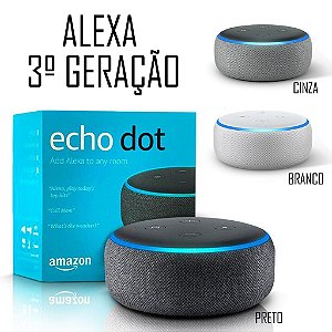 Echo Dot 3ª Geração Alexa com Som 360°
