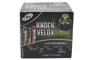 CARTUCHO 36/63,5 KNOCK SLUG BALOTE -  *Venda somente no balcão, não despachamos munições*