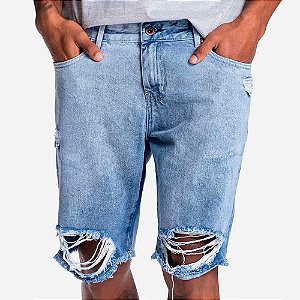 Bermuda King & Joe Destroyed Jeans Claro BM19011