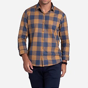 Camisa Social Manga Longa Docthos Xadrez 549673