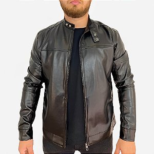 Jaqueta King & Joe Couro Sintetico Biker JQ20204