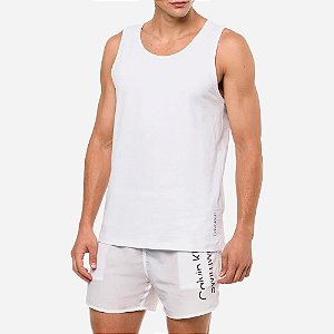 Camiseta Regata Calvin Klein Swimwear Basica Lisa CKSWM101