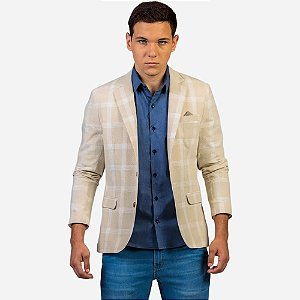 Blazer Docthos Slim Linho Xadrez 636196