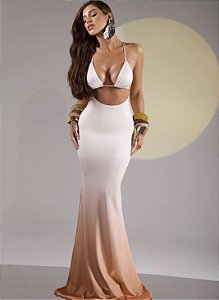 Vestido longo degrade