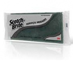 ESPONJA FIBRA SERVIÇO PESADO 3M (SCOTCH BRITE) 110X225 (PCT C/ 2un)