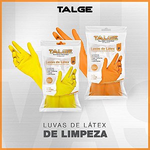 LUVA LATEX LIMPEZA AMARELA (TALGE) TAM. P