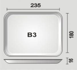 BANDEJA ISOPOR RASA B03 DARNEL (04SE-BR) 235X180X16 C/200un