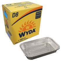 BANDEJA RETANGULAR ALUMINIO 1500ml (D8 WYDA) CX C/100un