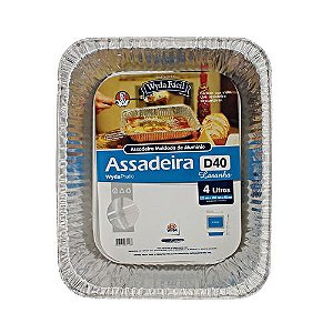 ASSADEIRA DE ALUMINIO RETANGULAR 4lts WYDA (D40)