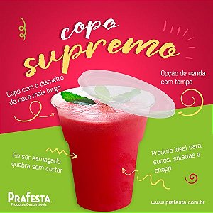 COPO DESC. 200ml SUPREMO CRISTAL (PRAFESTA) PCT C/50un