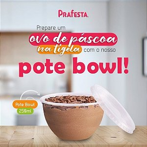 POTE BOWL 250ML C/ TAMPA (PCT C/ 20) - PRAFESTA