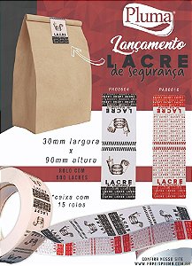 LACRE LANCHE (preto) ROLO C/500un - PACKPEL