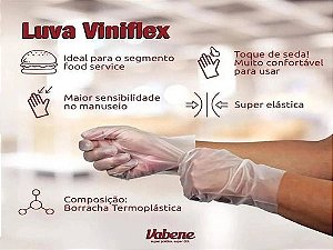 LUVA VINIFLEX S/ PO (VABENE) CX C/100UN (TAM. P)