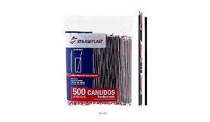 CANUDO SUCO SACHE PRETO (CS-332 STRAWPLAST) PCT C/500un