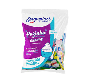 PA DE SORVETE COLOR. (STRAWPLAST) PCT C/500un GRANDE