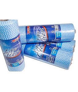 PANO MULTIUSO ROLO 25mts X 30cm (40g) (LIFE CLEAN) AZUL