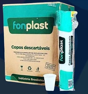 COPO DESC. 180ml PS BRANCO (FONPLAST) CX C/2500un