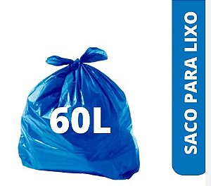 SACO P/ LIXO REFORÇADO 60lts AZUL C/4kg