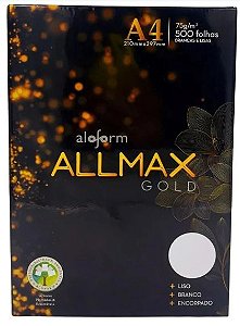 PAPEL SULFITE A4 - ALLMAX GOLD (75g) PCT C/ 500fls
