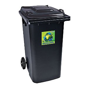 LIXEIRA 240L PRETO (CF240PTPM)